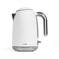 Bouilloire LIVOO électrique 1.7l 2200w blanc rétro