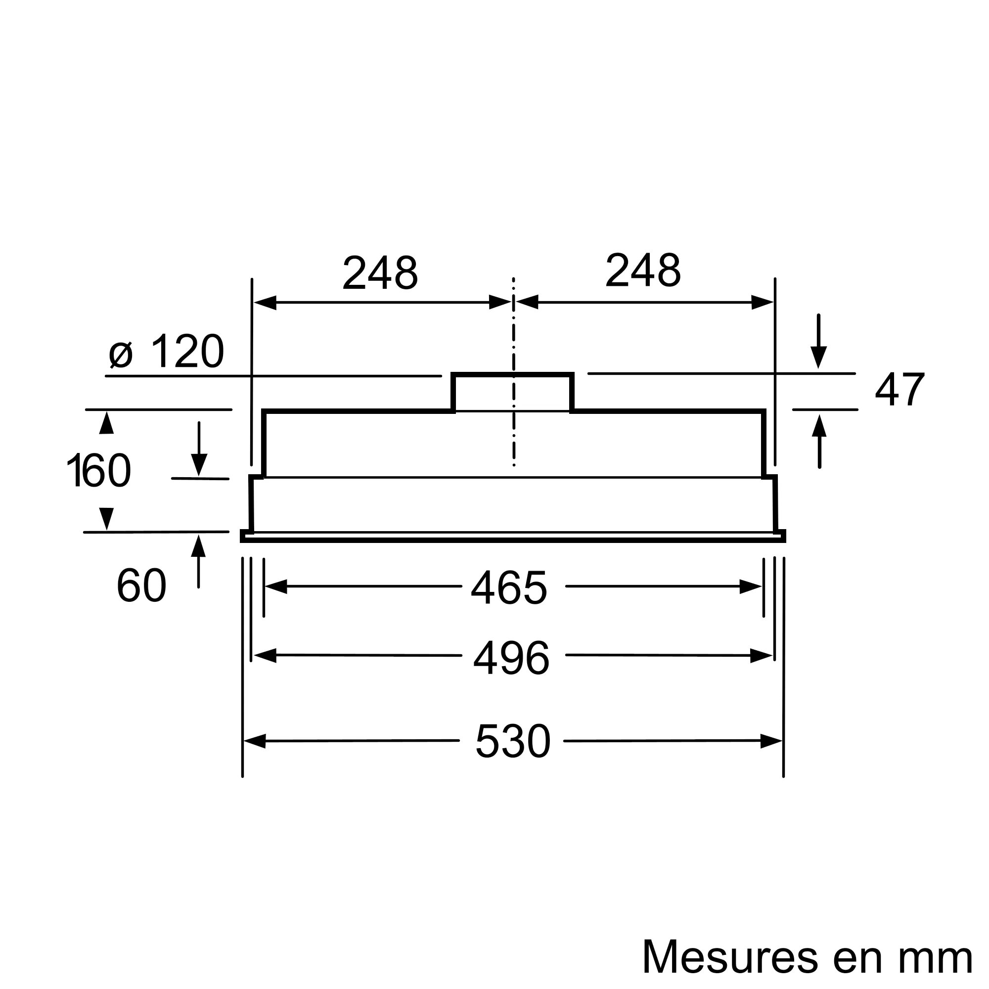 DHL535C HOTTE 53cm Groupe filtrant BOSCH Série 2 - 5