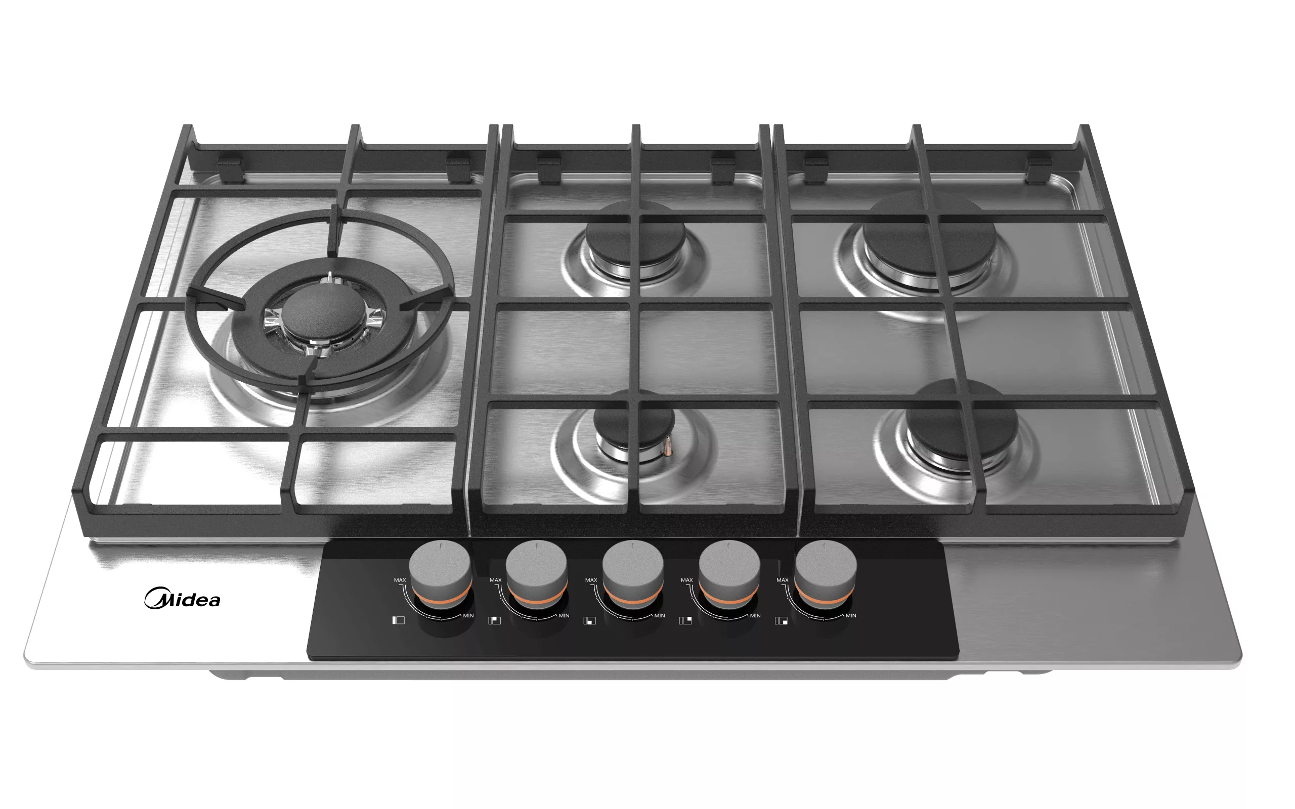 75SP021 PLAQUE 5 Feux MIDEA 75CM Inox MTD96 - 3