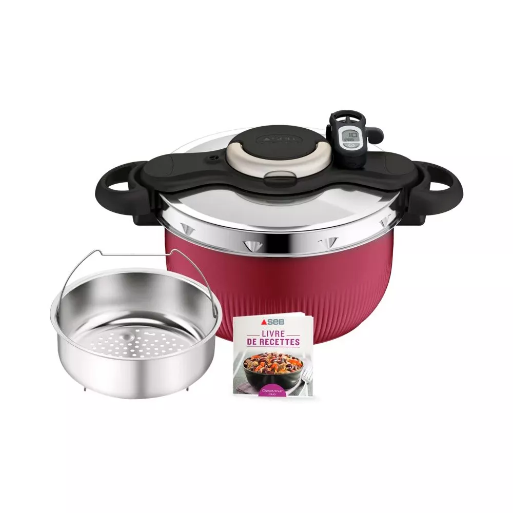 P4800702 COCOTTE MINUTE SEB CLIPSO 6 L + CLIPSOMINUT DELICE - 0