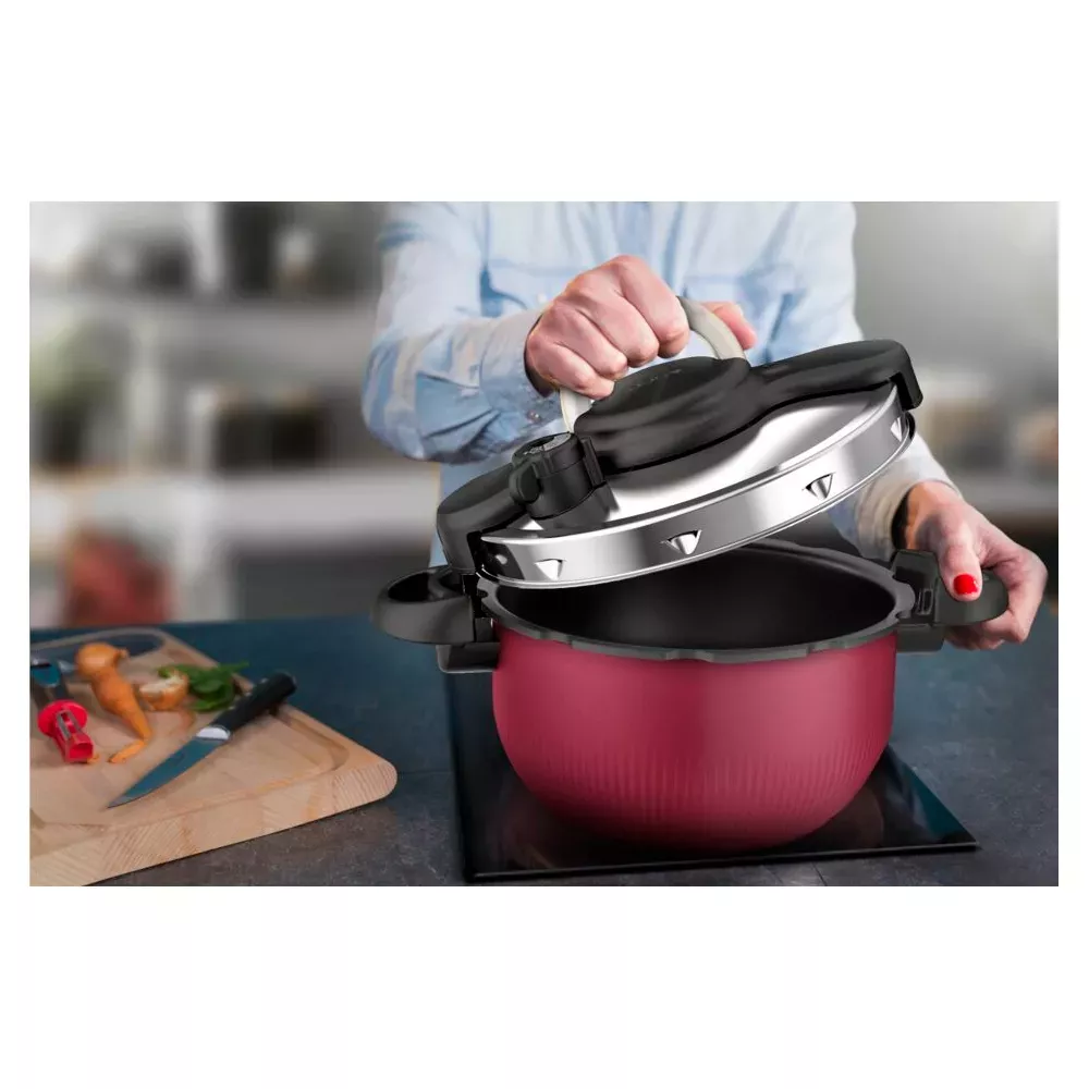 P4800702 COCOTTE MINUTE SEB CLIPSO 6 L + CLIPSOMINUT DELICE - 6