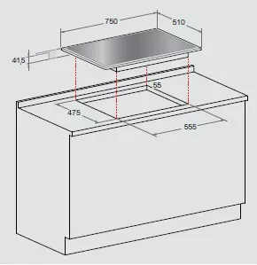 PK755DGHX/HA PLAQUE ARISTON 5 FEUX 75 CM FONTE EN VERRE - 2