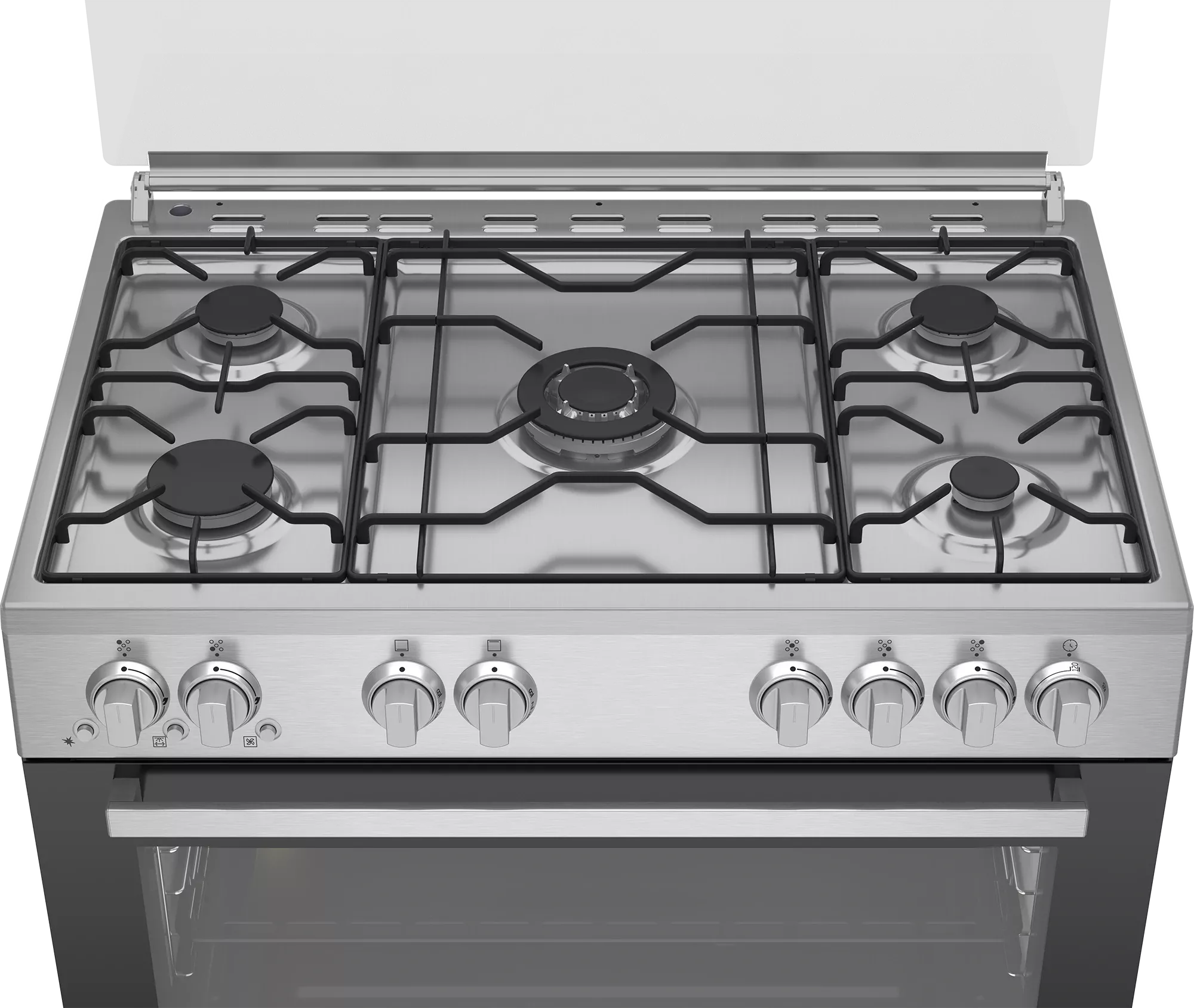 GGR15123GX NS Cuisinière BEKO 5 FEUX  90 CM VENTILLE INOX - 3