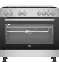 Cuisinière BEKO 5 FEUX  90 CM VENTILLE INOX