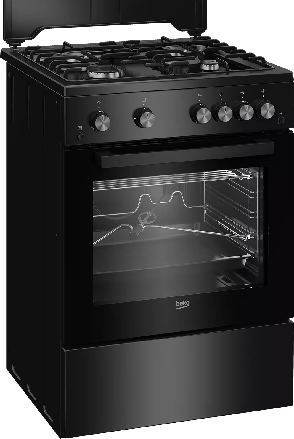 FSGTR62210GBCS CUISINIERE BEKO 4 FEUX 60Cm Noir Catalyse - 1