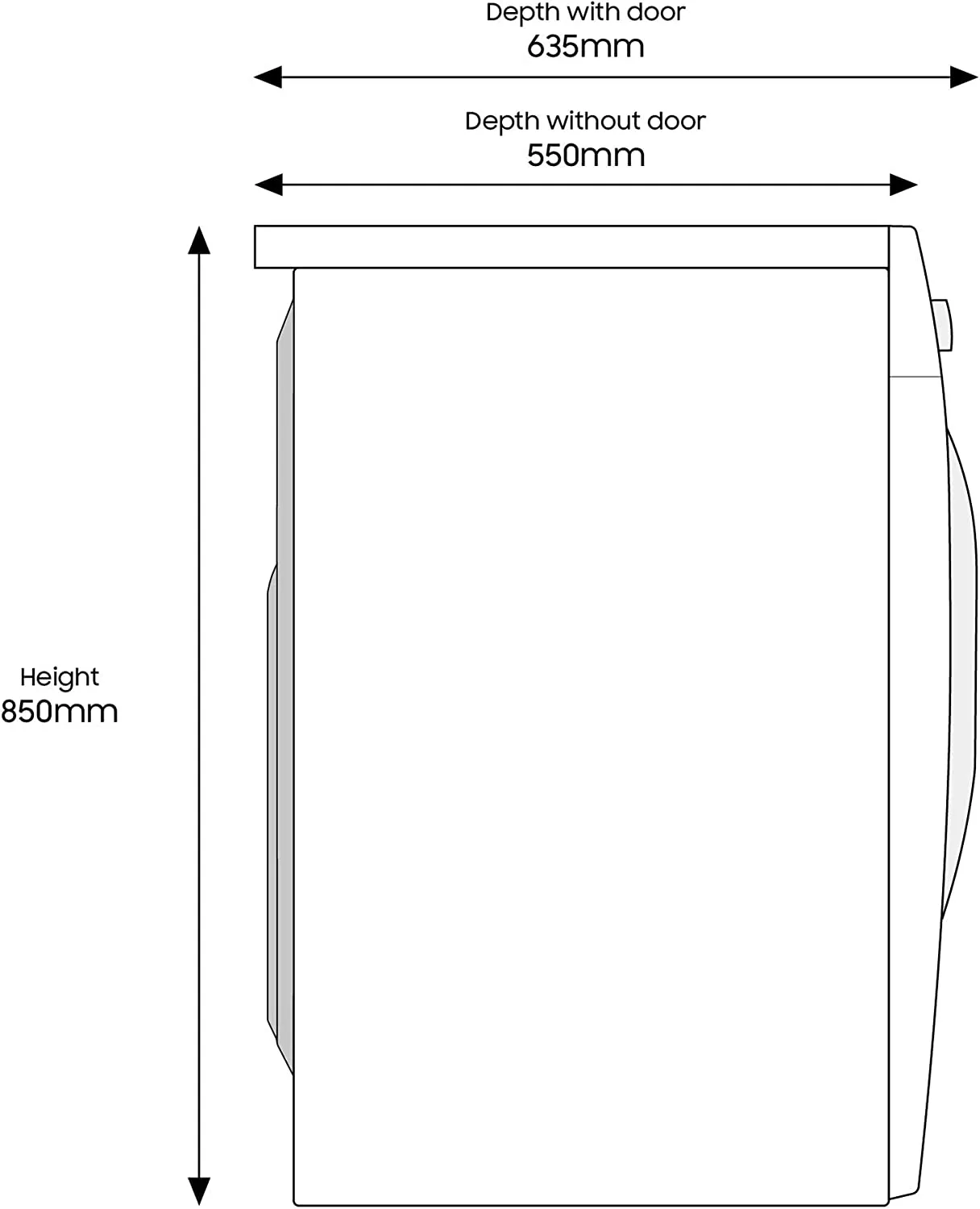 WW80TA046AX Lave-linge Samsung frontal 8 kg 1400 tr/min inox - 1
