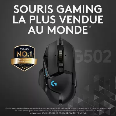G502 souris LOGITECH G502 HERO BLACK LIGHT SYNCH - 2