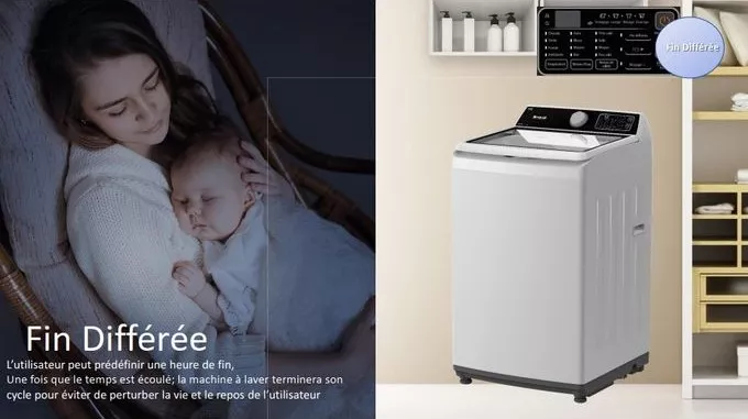 NLAT-XDN2W MACHINE A LAVER NARDI TOP SEMI AUTOMATIQUE 10.5KG - 3