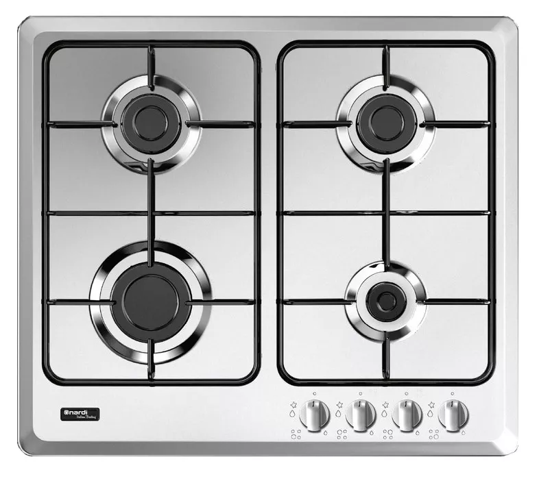 PG60LN4AVXE PLAQUE NARDI 4FEUX GaZ 60CM ACIER INOXIDABLE FONTE - 0