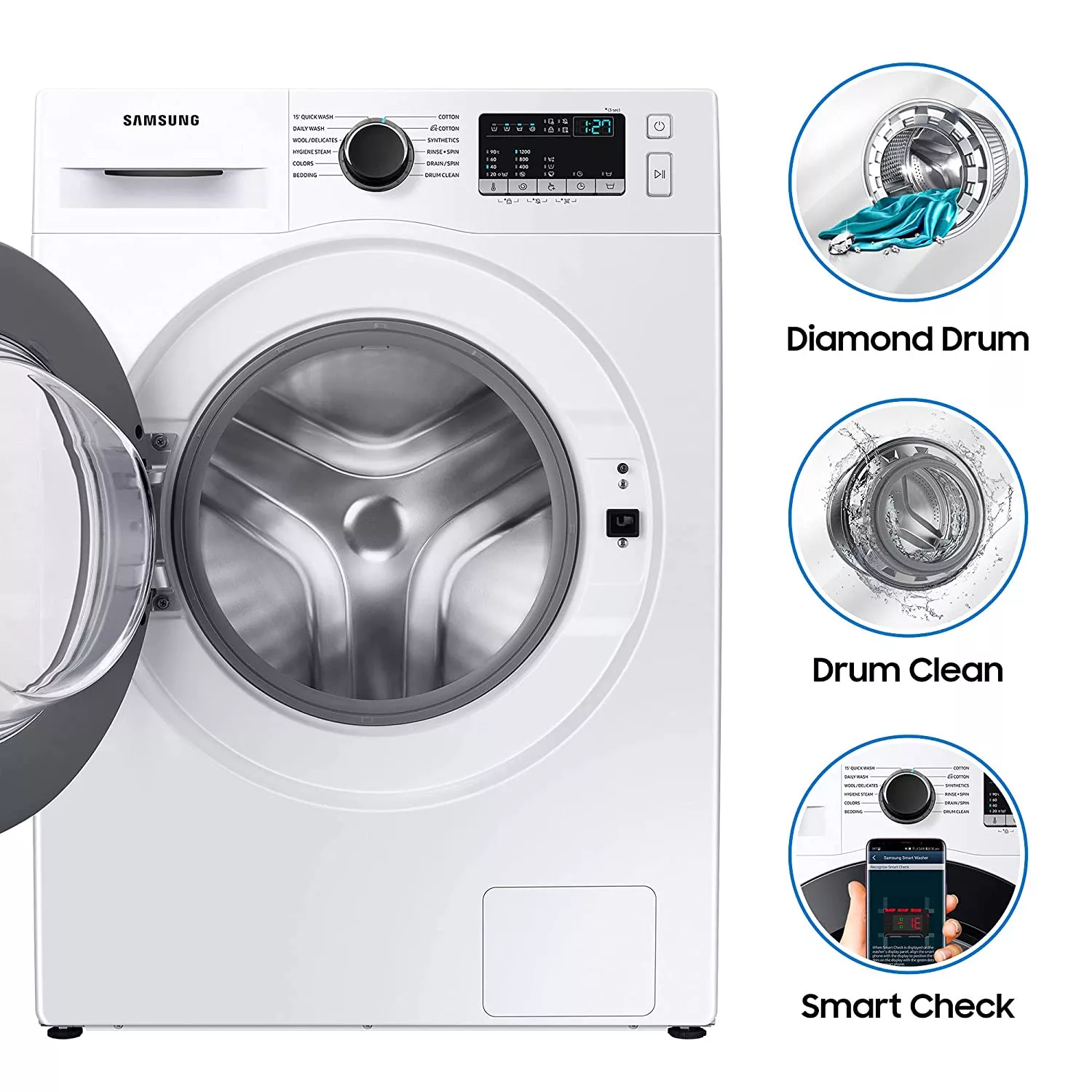 WW70T4020EE MACHINE A LAVER SAMSUNG 7 KG 1200 TR TR BLANCHE - 4