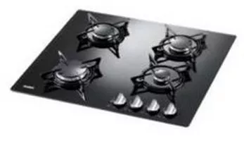 PG60CR31AVBE PLAQUE NARDI 4 FEUX Gaz 60 CM NOIR VERRE Trempé - 0
