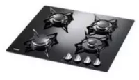 PLAQUE NARDI 4 FEUX Gaz 60 CM NOIR VERRE Trempé