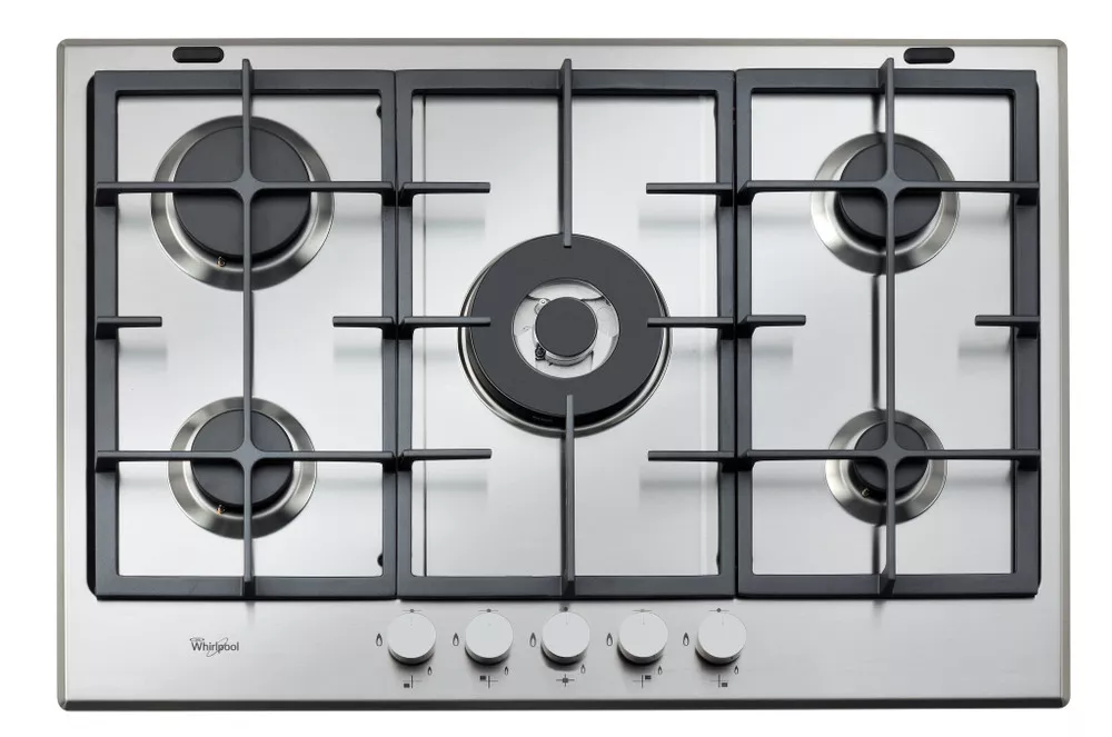 GMA 7522/IX plaque whirlpool 5 feux fonte 75cm inox - 0