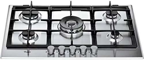 GMA 7522/IX plaque whirlpool 5 feux fonte 75cm inox - 1