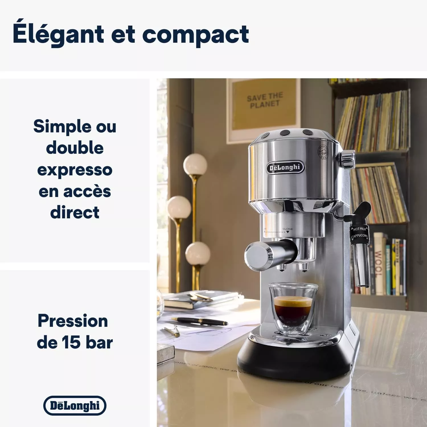 EC685.M/DDS CAFETIERE DELONGHI A BRAS DEDICA STYLE PACK - 1