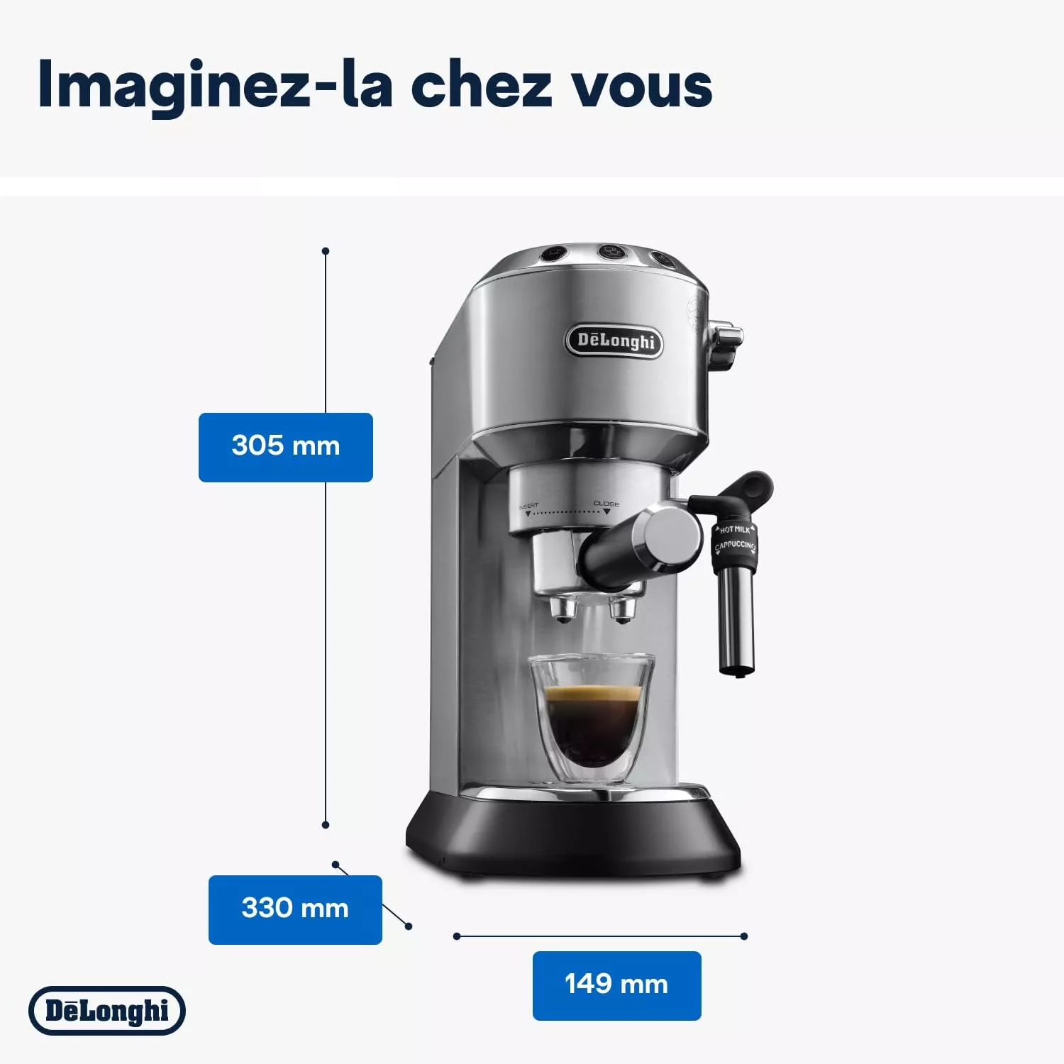 EC685.M/DDS CAFETIERE DELONGHI A BRAS DEDICA STYLE PACK - 5