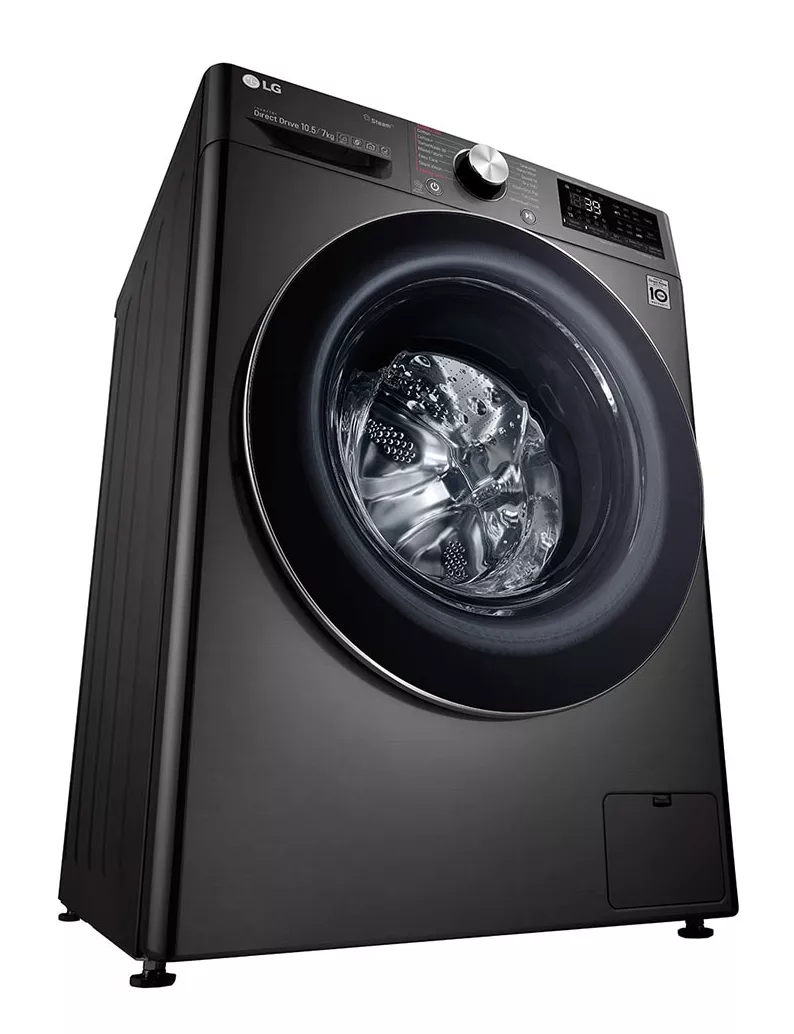 F4V9RCP2E Machine a laver LG  10.5KG/7KG SECHAGE BLACK STEEL - 0
