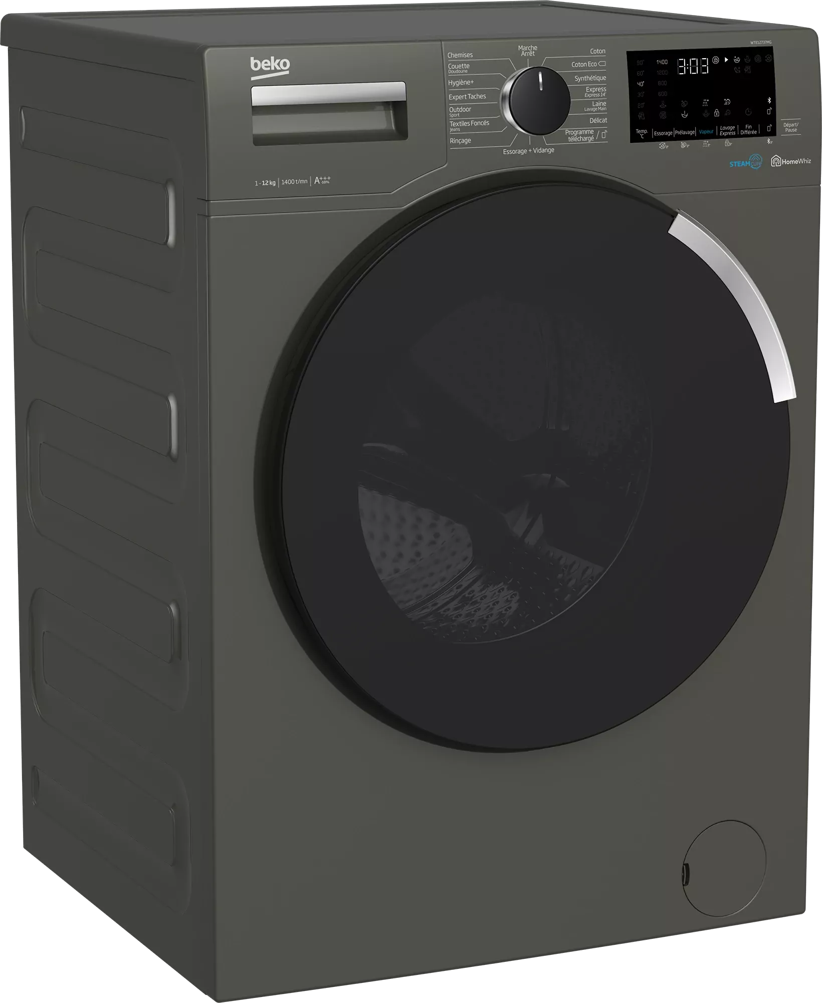 WTE12737MG MACHINE A LAVER  BEKO 12KG /1400TRS/ STEAM CURE - 1