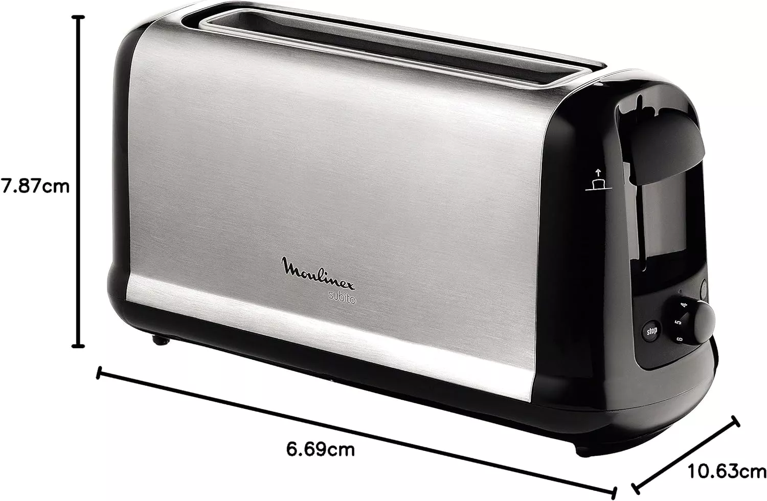 LS260800 GRILLE PAIN MOULINEX 800 W INOX DEFROST - 7