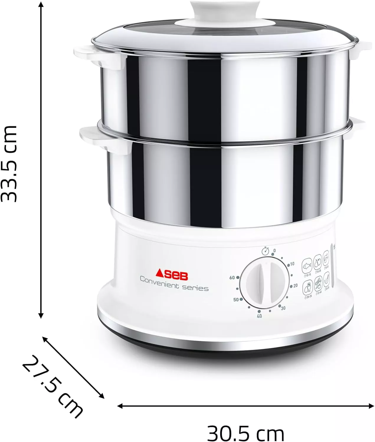 VC145100 CUISEUR VAPEUR SEB CONVENIENT 6L INOX 600W - 6