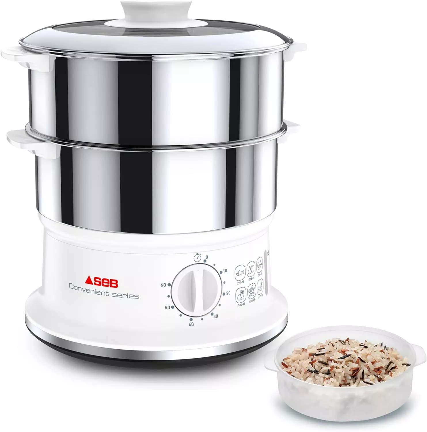 VC145100 CUISEUR VAPEUR SEB CONVENIENT 6L INOX 600W - 1