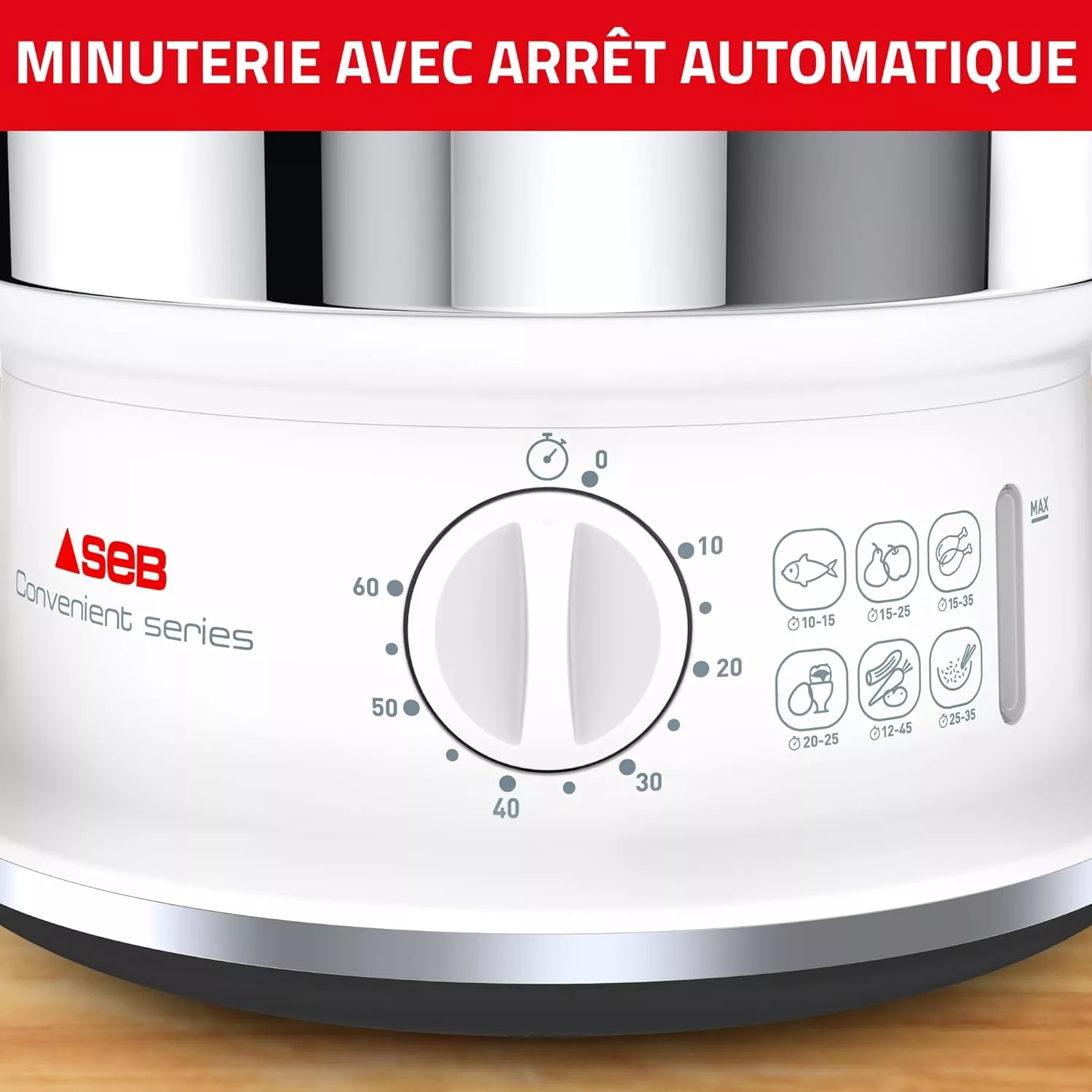 VC145100 CUISEUR VAPEUR SEB CONVENIENT 6L INOX 600W - 5
