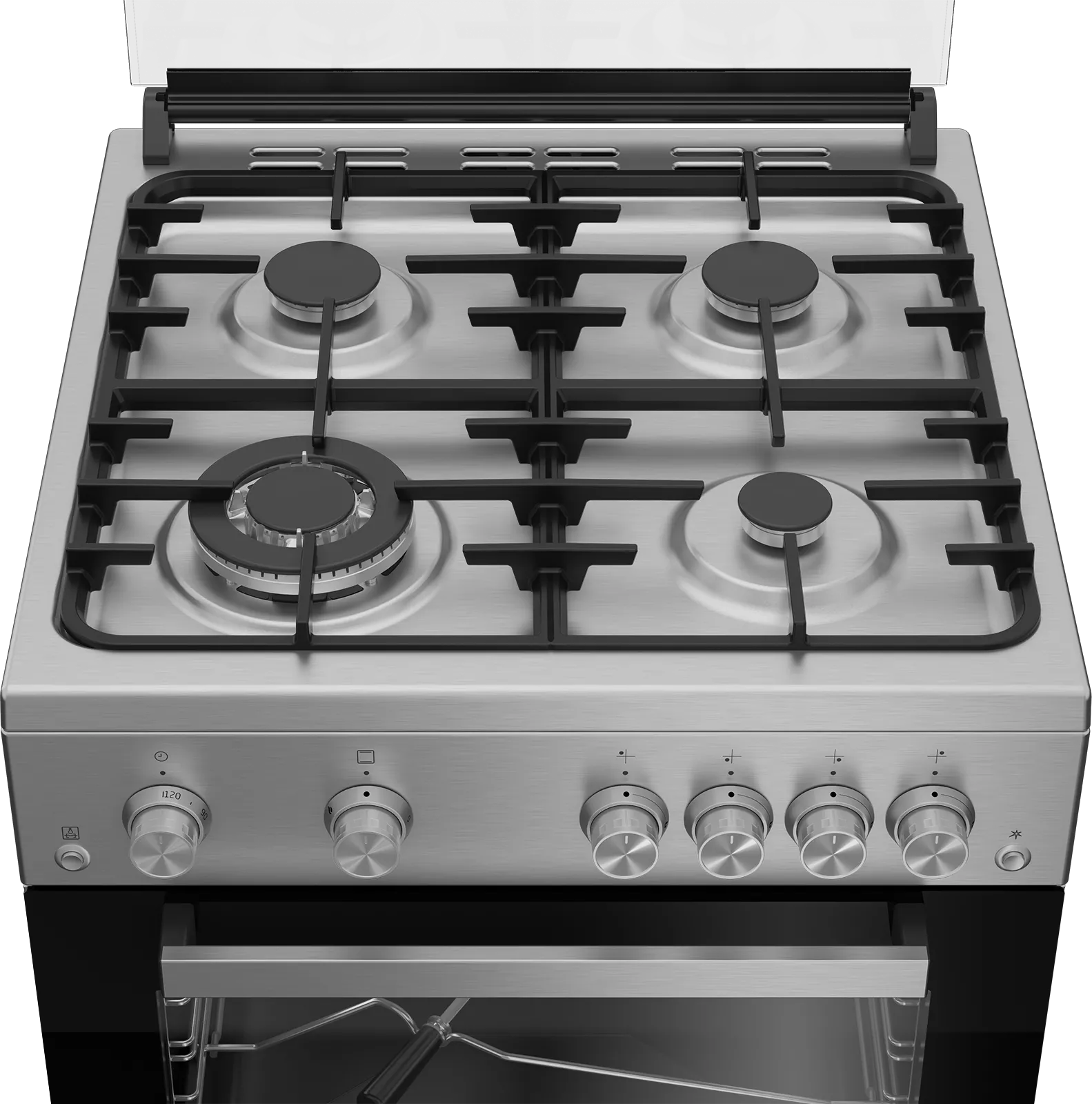 FSGT61121DXL CUISINIERE BEKO 03 FEUX+ 1 WOK INOX FONTE Catalyse - 3