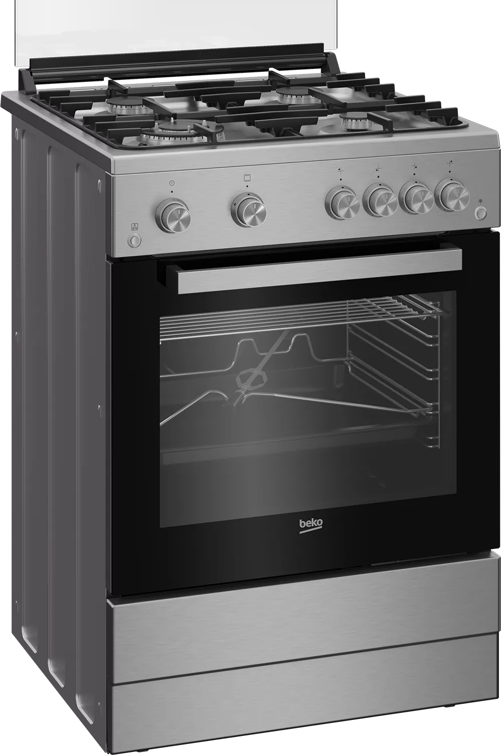 FSGT61121DXL CUISINIERE BEKO 03 FEUX+ 1 WOK INOX FONTE Catalyse - 1