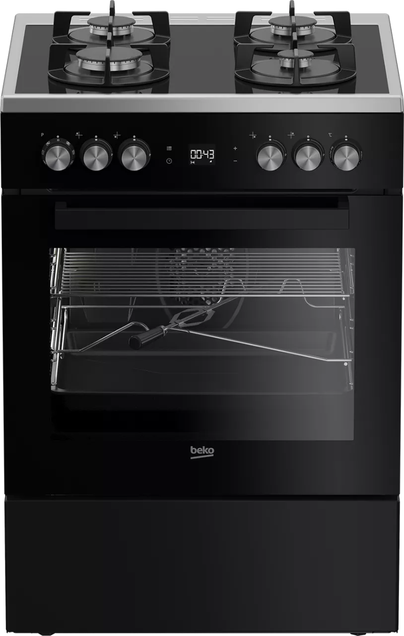 FSRT62310DBCS CUISINIERE BEKO 4 FX 60CM THERMOCOUPLES VERRE - 1