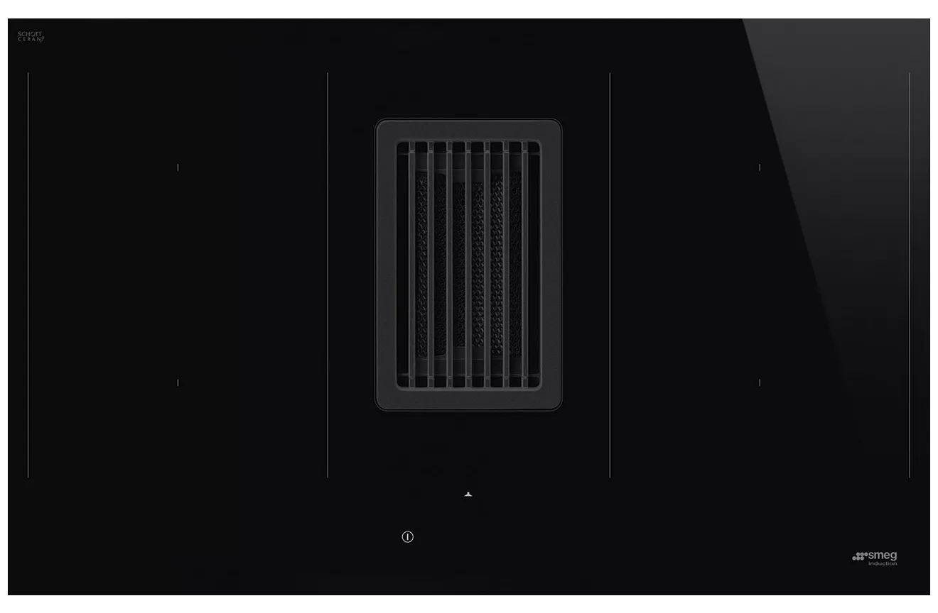 HOBD482D PLAQUE SMEG UNIVERSEL 80CM INDUCTION VERRE + Hotte - 0