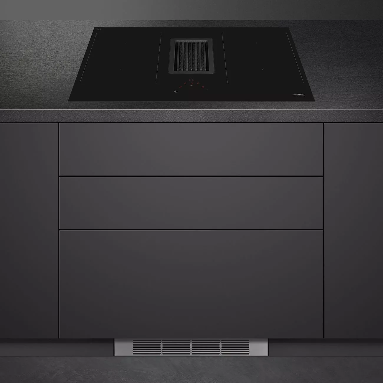HOBD482D PLAQUE SMEG UNIVERSEL 80CM INDUCTION VERRE + Hotte - 7
