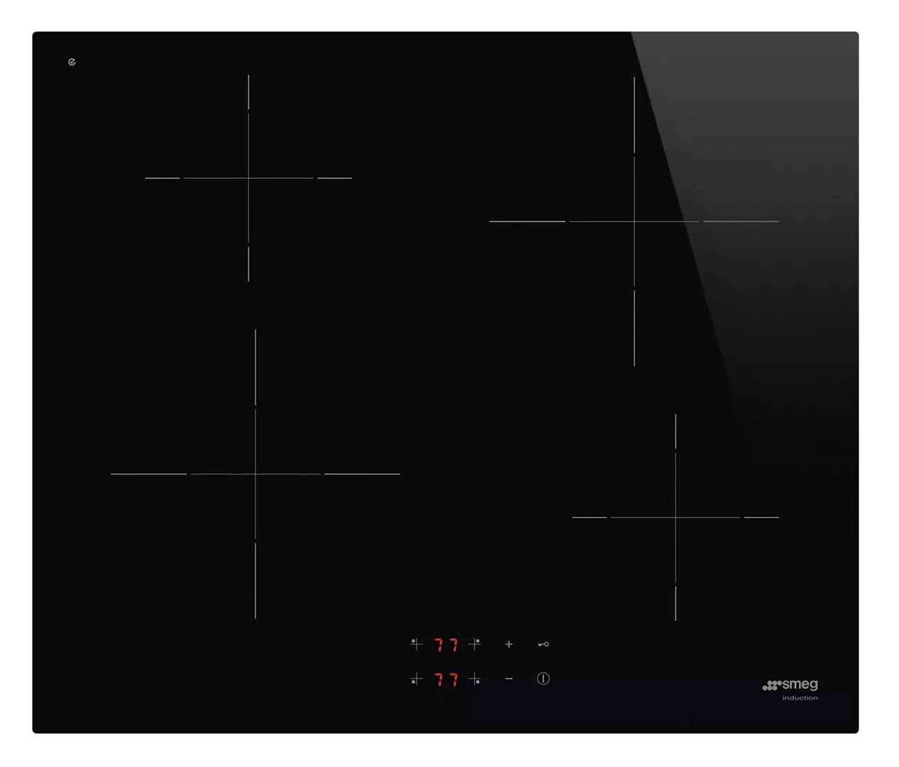 SI2641D PLAQUE SMEG UNIVERSEL 60CM INDUCTION VERRE NOIR 4F - 1