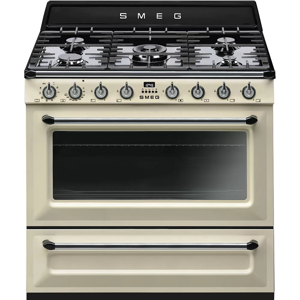 TR90P2 CUISINIERE SMEG VICTORIA 90 5 FEUX DOUBLE COURONE - 0