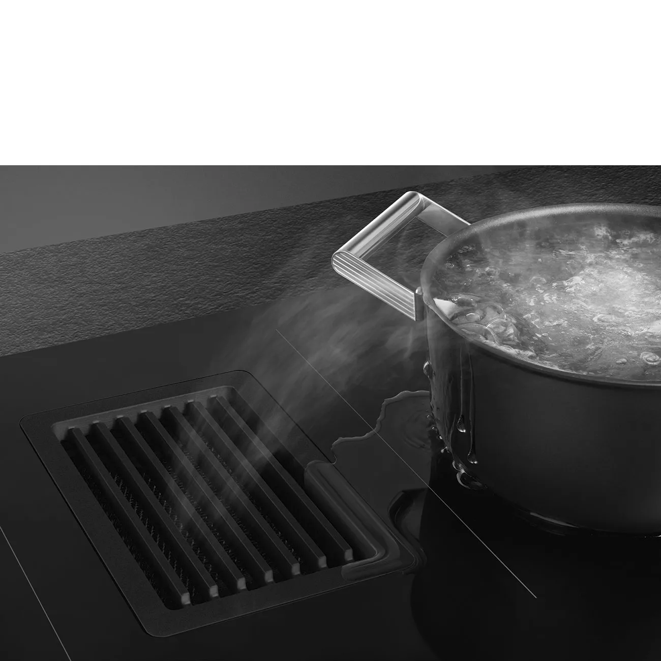 HOBD482D PLAQUE SMEG UNIVERSEL 80CM INDUCTION VERRE + Hotte - 6