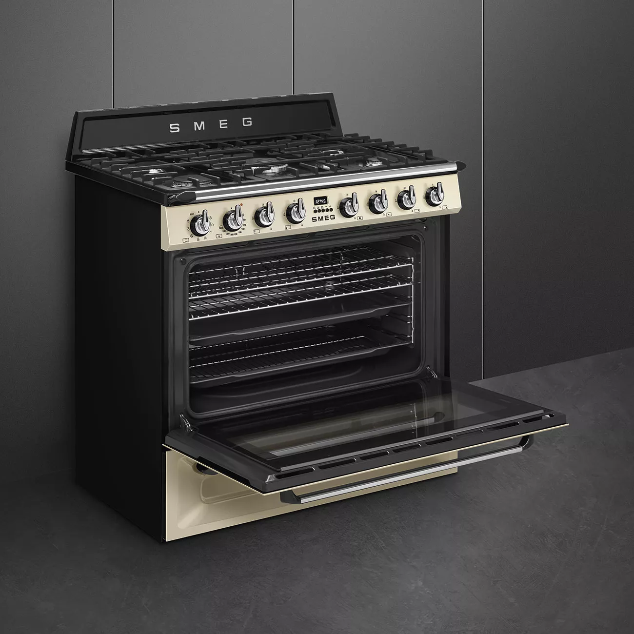 TR90P2 CUISINIERE SMEG VICTORIA 90 5 FEUX DOUBLE COURONE - 3