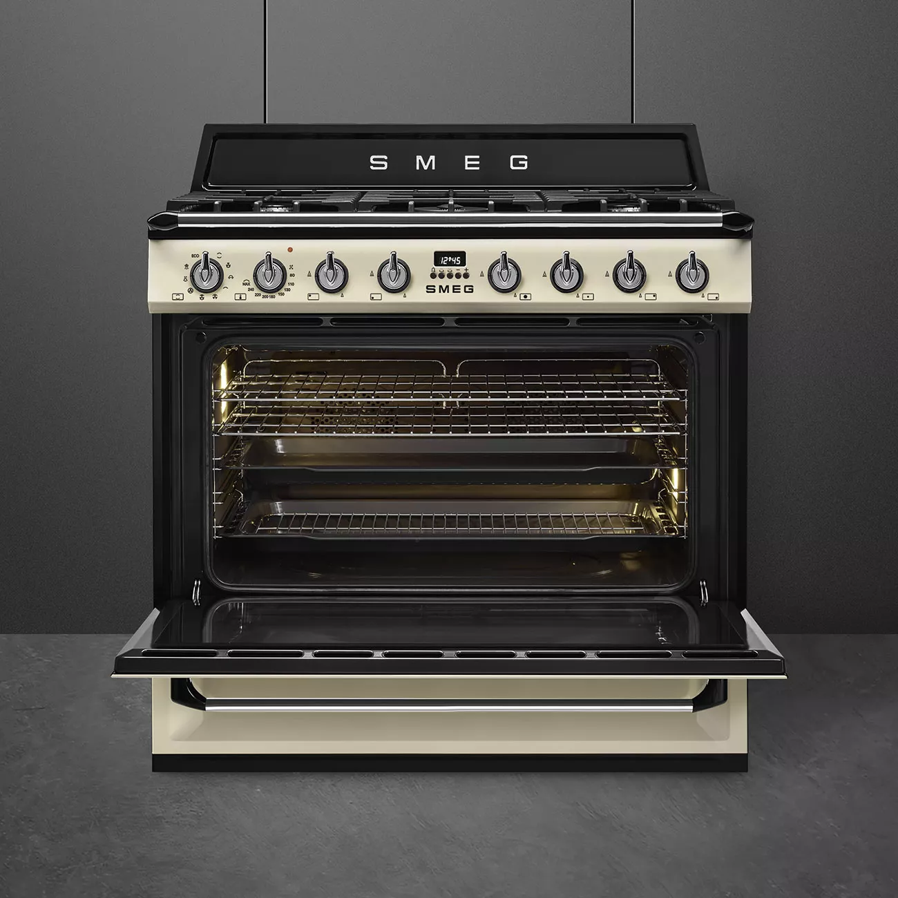 TR90P2 CUISINIERE SMEG VICTORIA 90 5 FEUX DOUBLE COURONE - 1