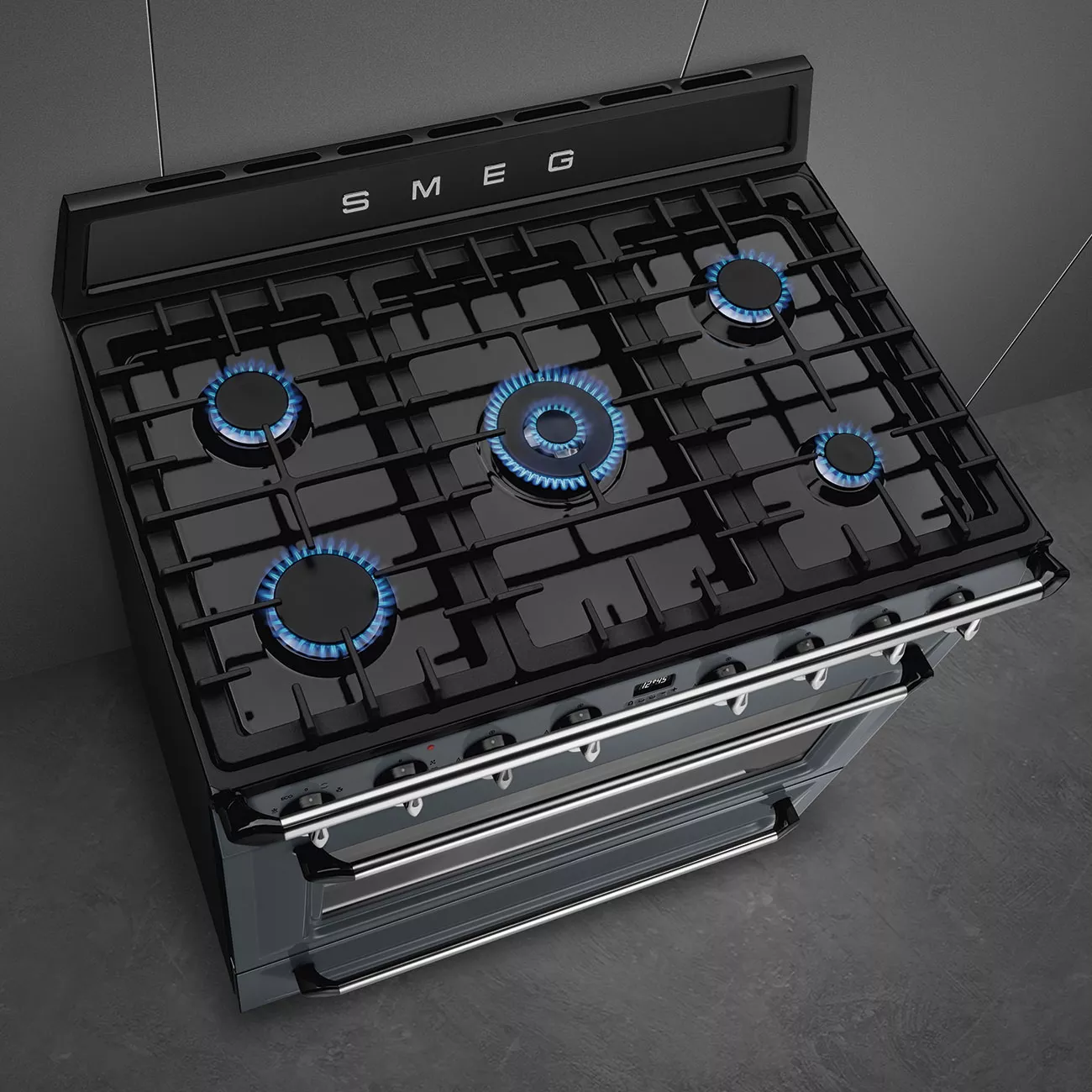 TR90GR2 CUISINIERE SMEG VICTORIA 90 5 FEUX DOUBLE COURONE - 4