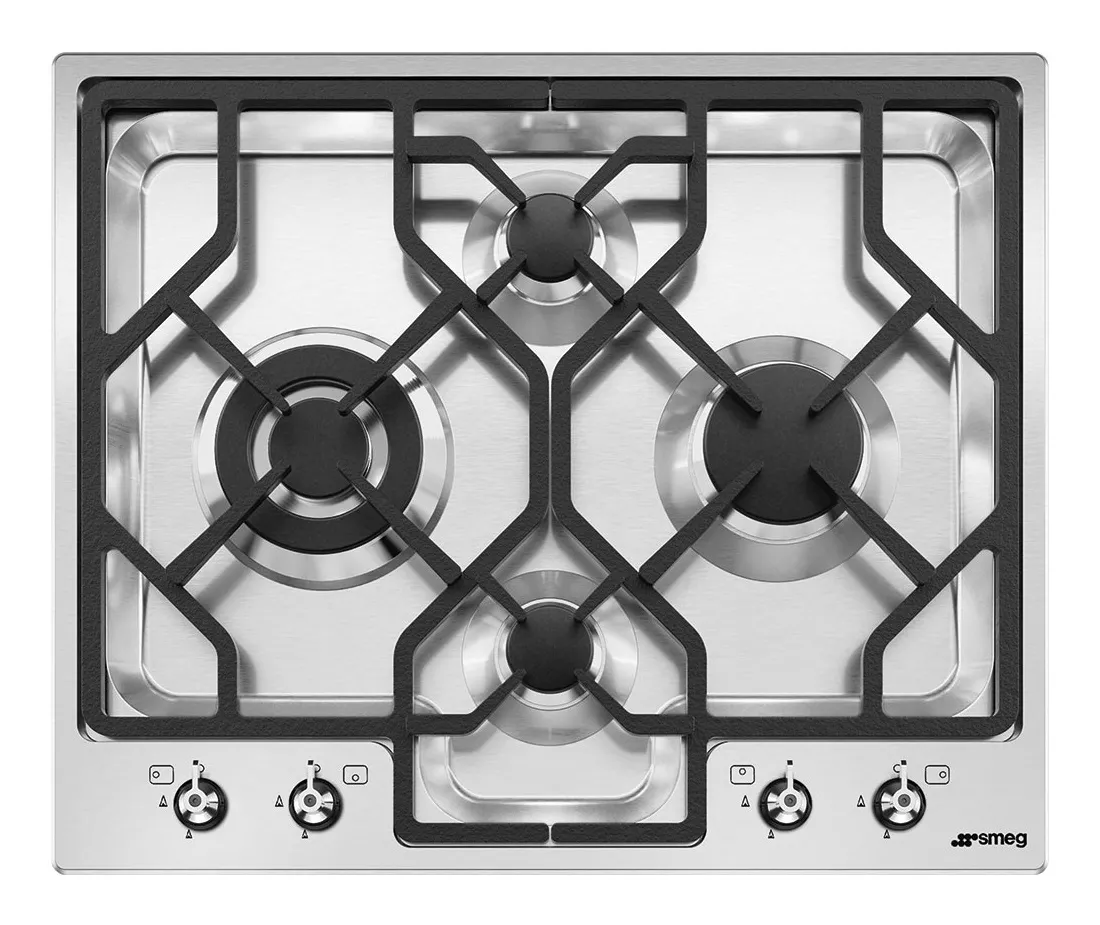 PGF64-4 PLAQUE SMEG CLASSICA 60 CM INOX 4 FEUX DOUBLE - 0