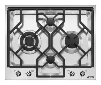 PLAQUE SMEG CLASSICA 60 CM INOX 4 FEUX DOUBLE