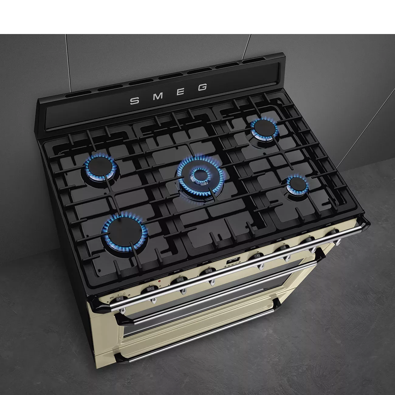 TR90P2 CUISINIERE SMEG VICTORIA 90 5 FEUX DOUBLE COURONE - 4