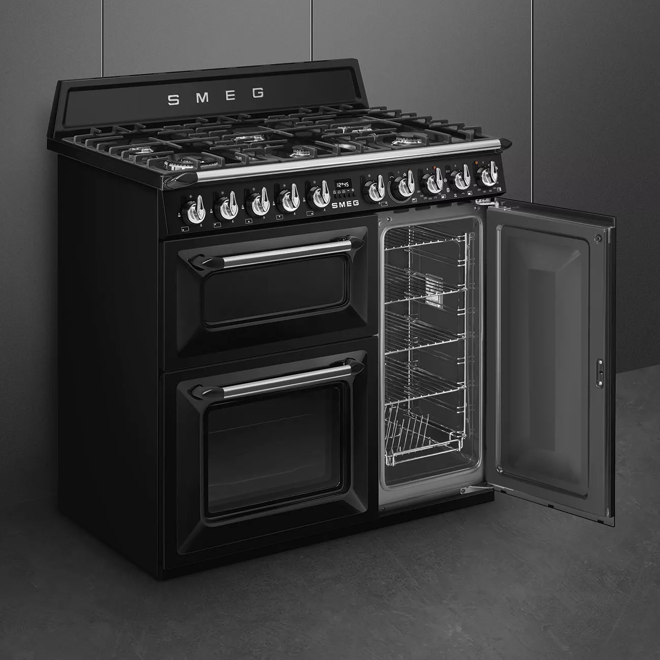 TR93BL CUISINIERE SMEG VICTORIA 90  6 FEUX DOUBLE COURONE - 3