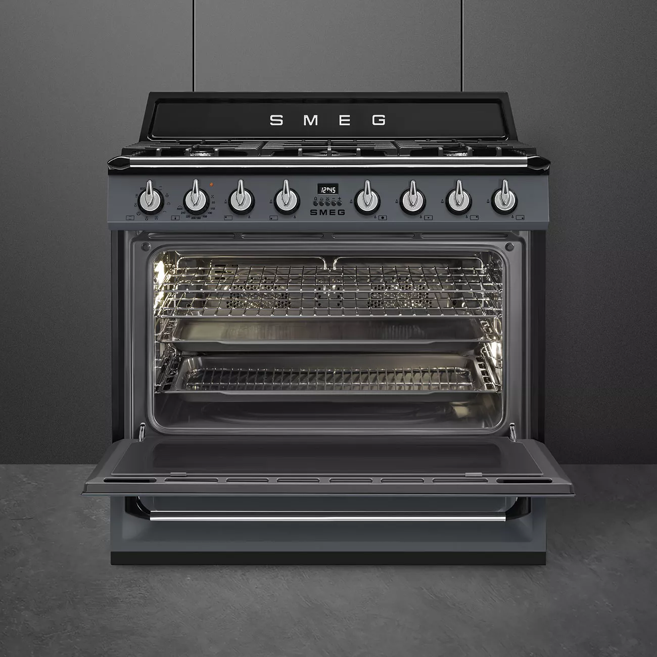 TR90GR2 CUISINIERE SMEG VICTORIA 90 5 FEUX DOUBLE COURONE - 1
