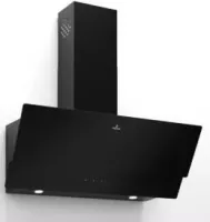 HOTTE MODENA INCLINEE 90CM VERRE NOIR 400M3/H