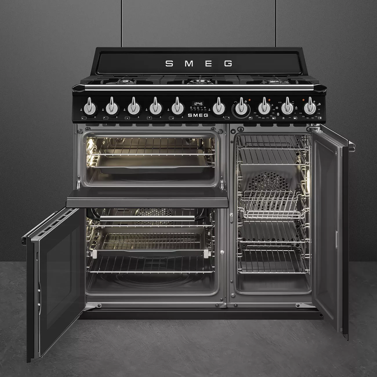 TR93BL CUISINIERE SMEG VICTORIA 90  6 FEUX DOUBLE COURONE - 1