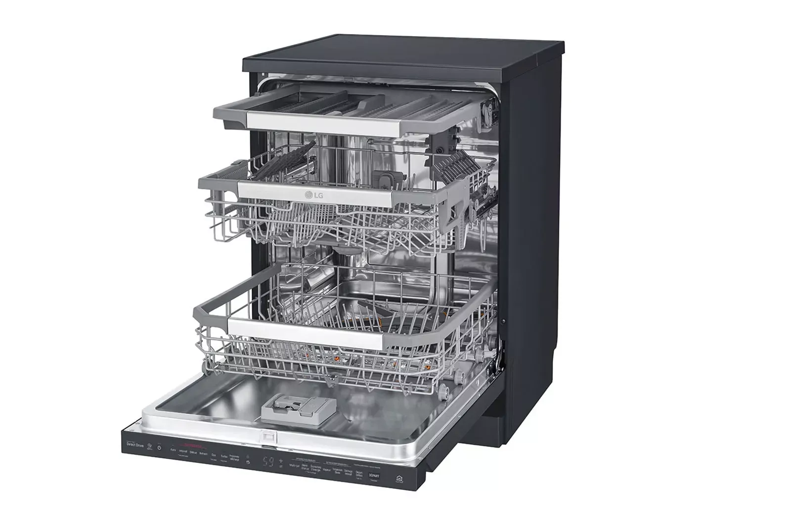 DFC325HM LAVE VAISSELE LG 3 TIROIR VAPEUR NOIR Porte auto - 4
