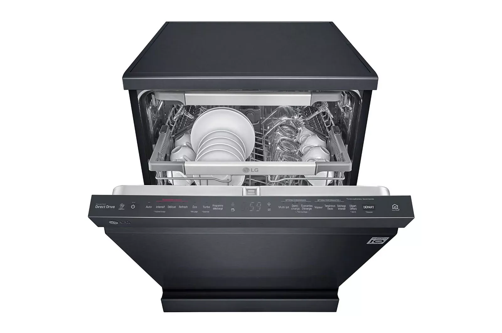 DFC325HM LAVE VAISSELE LG 3 TIROIR VAPEUR NOIR Porte auto - 5