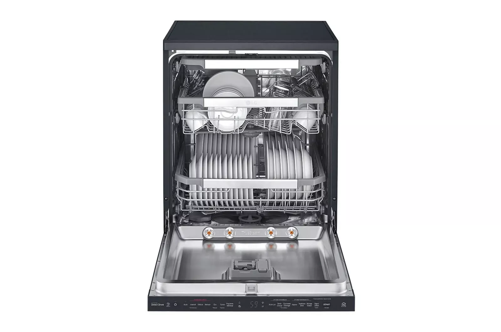 DFC325HM LAVE VAISSELE LG 3 TIROIR VAPEUR NOIR Porte auto - 1