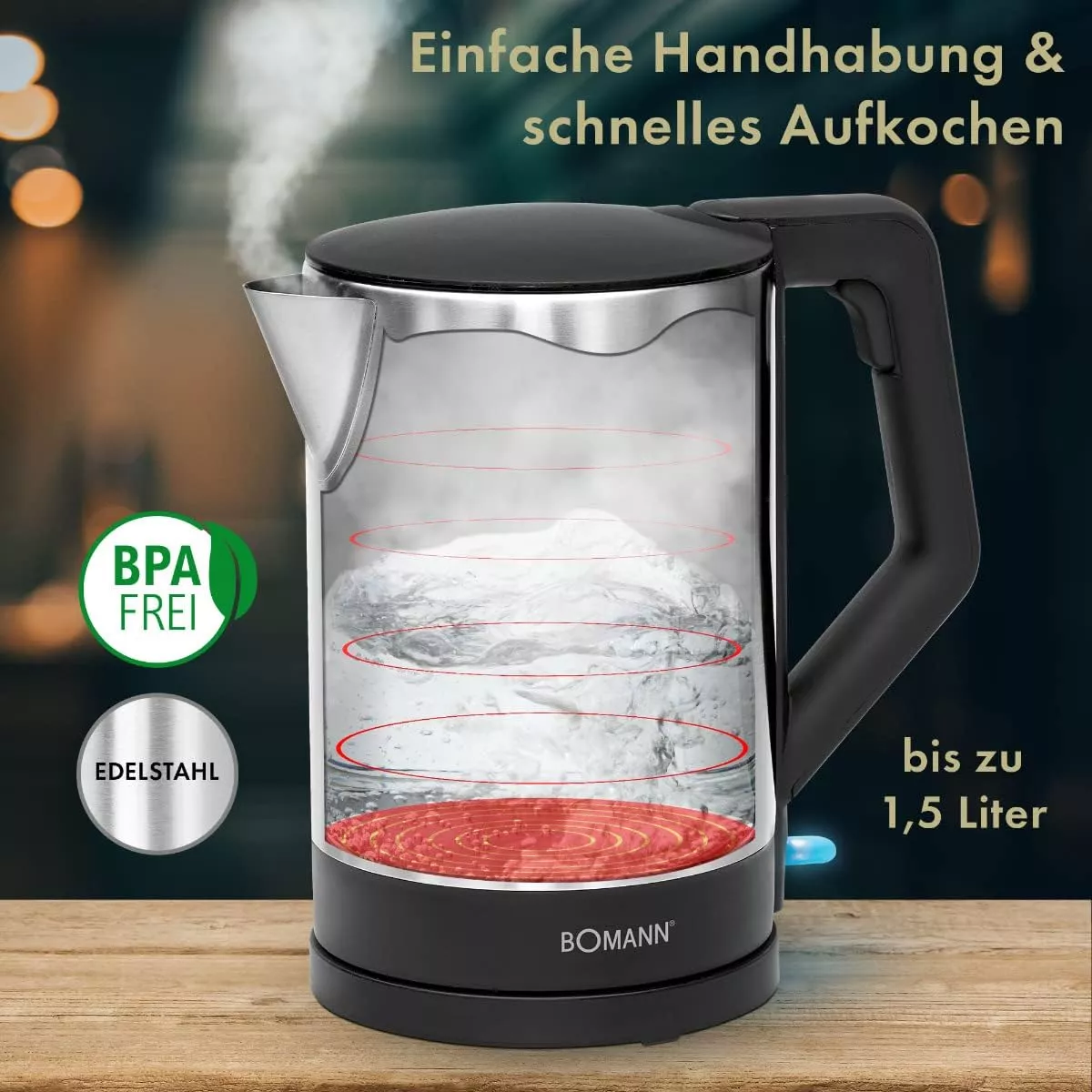 WKS3002CB BOUILLOIRE BOMANN 1.5L 2200W - 4