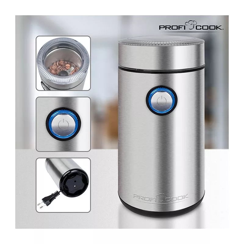 PC-KSW1216 MOULIN A CAFE PROFICOOK 150W INOX 40G Café - 4