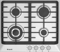 PLAQUE NARDI 4 FEUX INOX FONTE DOUBLE COURONE 60CM